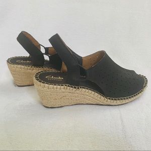 Clark’s black sandals